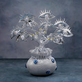 Gaze Of Protection Silver Vase